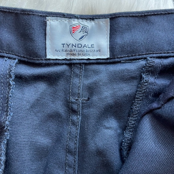 🆕 Tyndale FR Men's Flame Resistant Cargo Pants Navy Blue Workwear 33x32 - Picture 11 of 11
